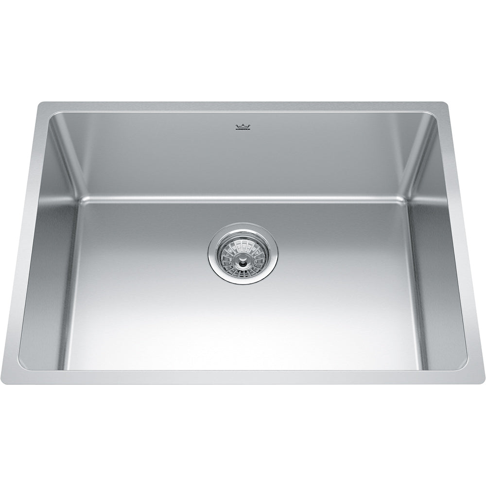 Kindred Brookmore 24.62" x 18.12" Undermount Single Bowl Stainless Steel Kitchen Sink - Renoz