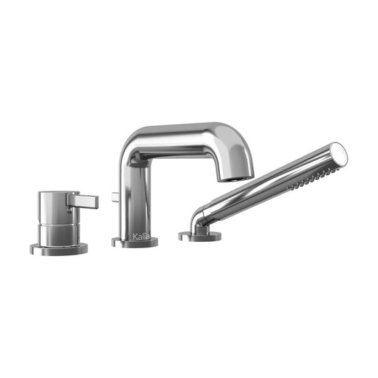 Kalia SPEC Basico 3 Piece Deckmount Tub Filler With Handshower- Chrome