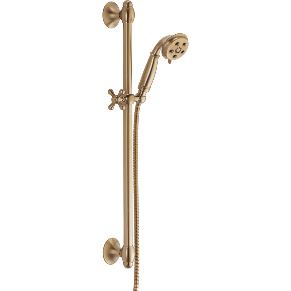 Delta H2Okinetic 3-Setting Slide Bar Hand Shower- Champagne Bronze