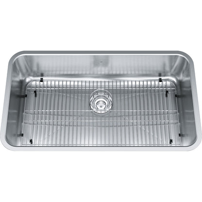 Kindred Single Bowl 32.75" x 18.75" Undermount Kitchen Sink Stainless Steel - Renoz