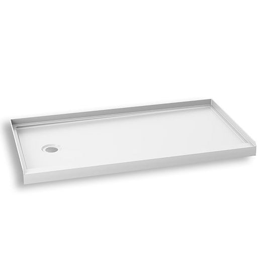 Base de douche rectangulaire en acrylique Kalia SPEC Koncept 60" x 30" avec drain à gauche