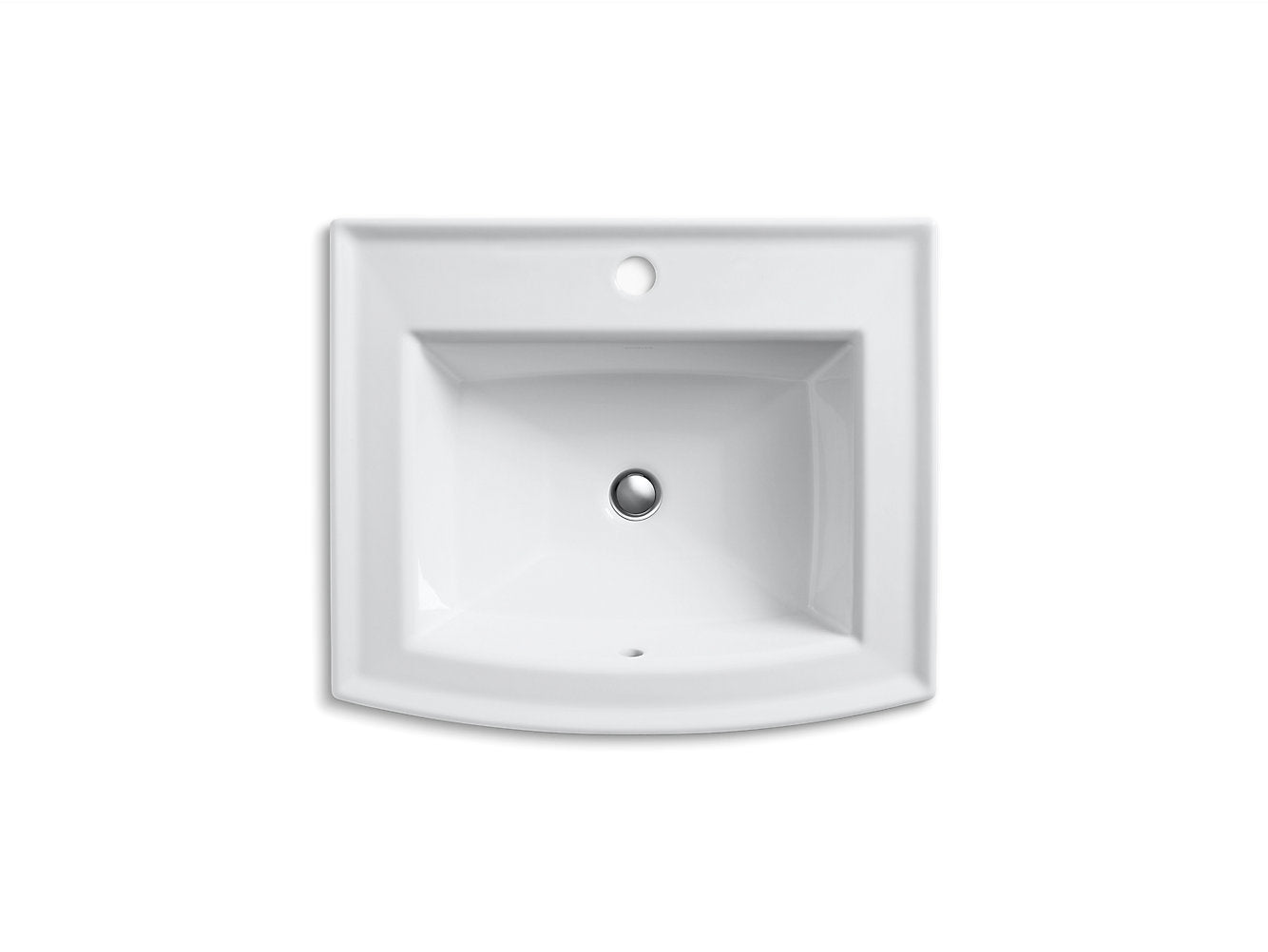 Kohler Lavabo de salle de bain encastré 22-5/8" x 19-7/16" Archer avec trou de robinet unique