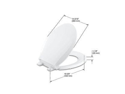 Kohler Cachet Quiet Close Round Front Toilet Seat - Almond