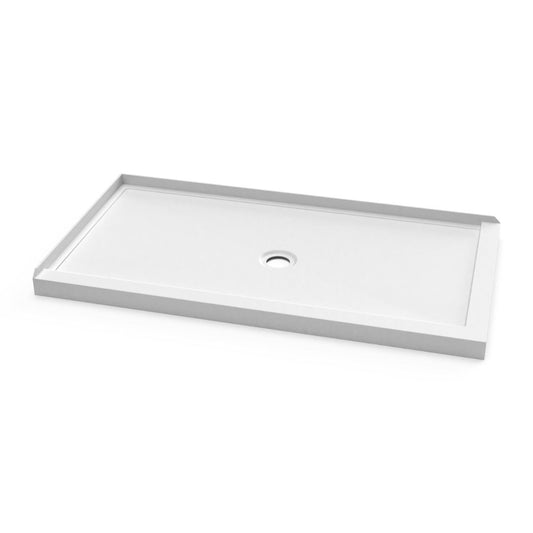 Base de douche rectangulaire en acrylique Kalia SPEC Koncept 60" x 32" avec drain central