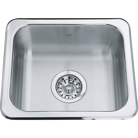 Kindred Steel Queen 15.13" x 13.13" Single Bowl Stainless Steel Food Prep and Hospitality Sink - Renoz