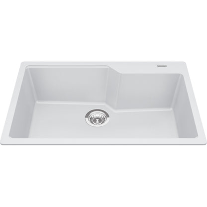 Kindred Granite Series 30.69" x 19.69" Drop In Single Bowl Granite Kitchen Sink in Polar White - Renoz