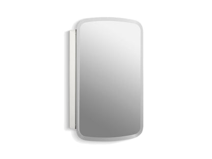 Kohler Bancroft 20" W X 31" H Aluminum Single Door Medicine Cabinet With Mirrored Door Beveled Edges