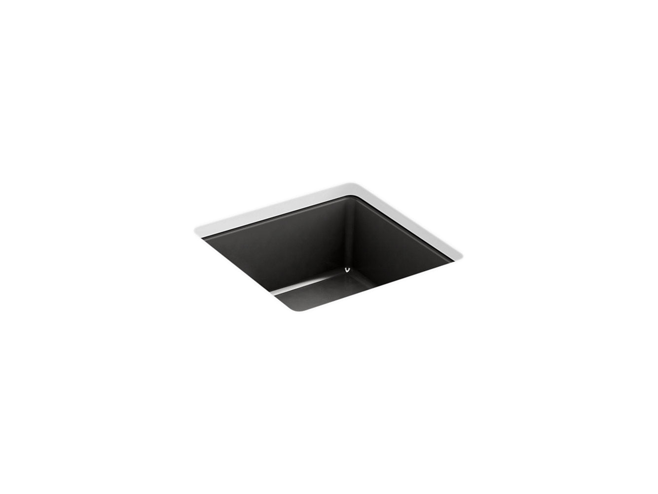 Kohler 13-1/4" X 13-1/16" Undermount Bathroom Sink - Black