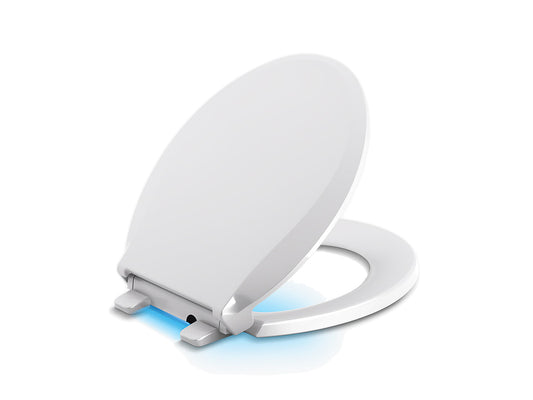 Kohler Cachet Nightlight Quiet Close Round Front Toilet Seat - White