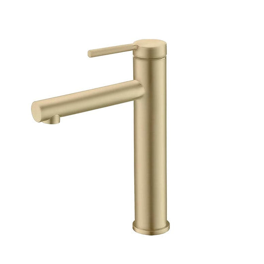 Stylish 11.63" Carol Bathroom Faucet Single Handle Brushed Gold Finish B-123G - Renoz