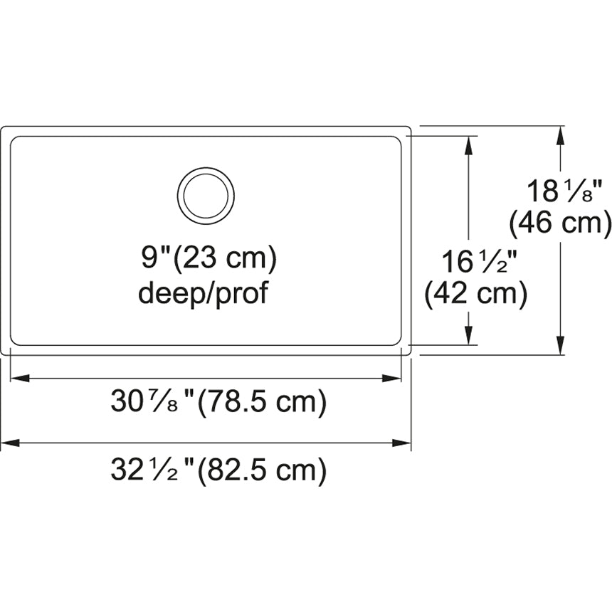 Kindred Brookmore 32.5" x 18.12" Undermount Single Bowl Stainless Steel Kitchen Sink - Renoz