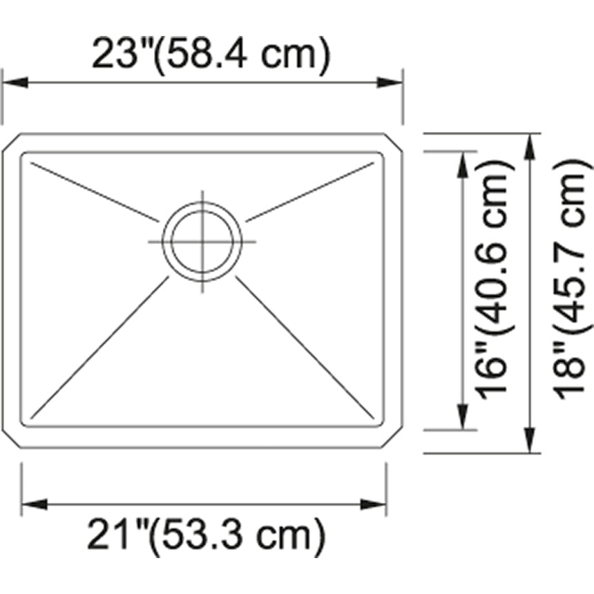 Kindred 23" x 18" Undermount Kitchen Sink, Single Bowl, Stainless Steel, with Grid - Renoz