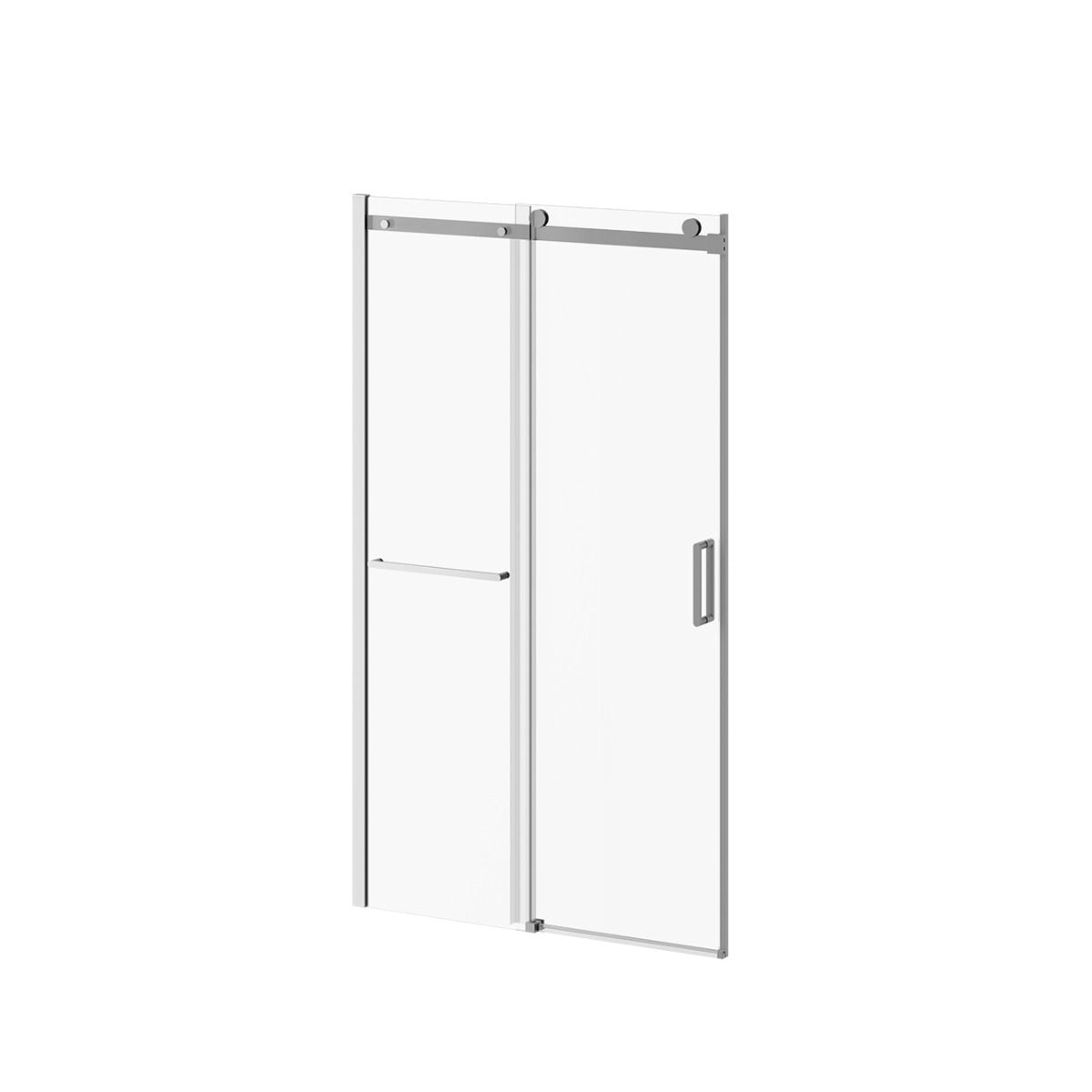 Porte de douche coulissante Kalia SPEC Koncept-II 48" x 77" avec barre à serviettes et verre transparent - Chrome