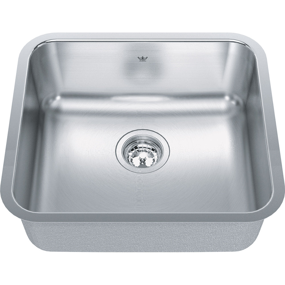 Kindred Steel Queen 18.75" x 17.75" Single Bowl Undermount Kitchen Sink Stainless Steel - Renoz