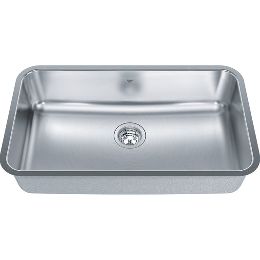 Kindred Steel Queen 30.75" x 17.75" Single Bowl Undermount Sink Stainless Steel - Renoz