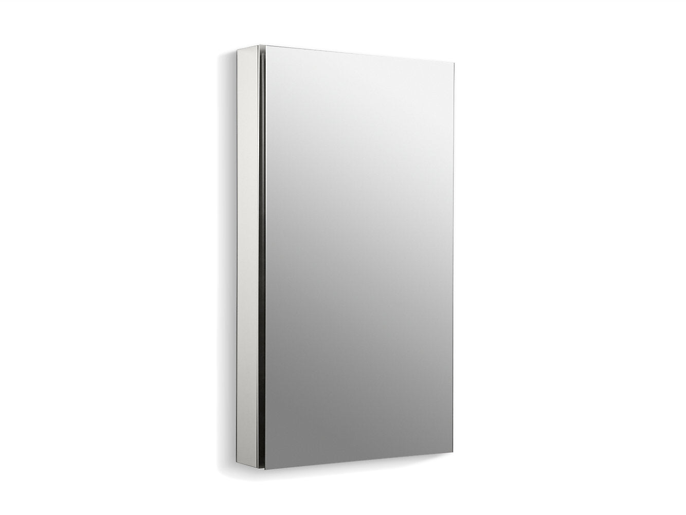 Kohler Catalan 20-1/8" W X 36-1/8" H Aluminum Single Door Medicine Cabinet With 107 Degree Hinge