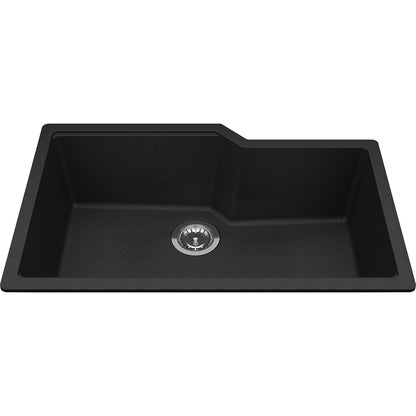 Kindred Granite 30.68" x 19.68" Undermount Single Bowl Kitchen Sink Onyx - Renoz