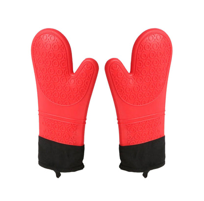 Stylish Heat Resistant Silicone Oven Mitts A-901-RED - Renoz