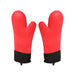 Stylish Heat Resistant Silicone Oven Mitts A-901-RED - Renoz