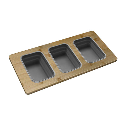 Stylish Workstation Serving Board With 3 Containers A-908 - Renoz