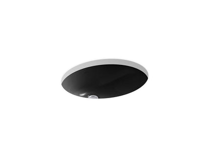 Kohler Caxton Oval 17" X 14" Undermount Bathroom Sink With Overflow - Black