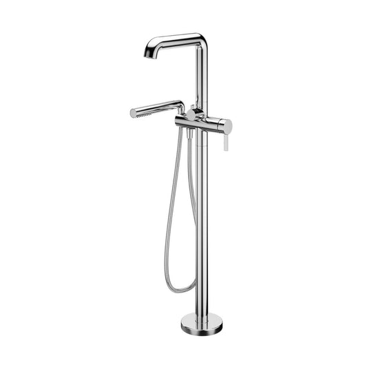 Kalia SPEC Basico 37.87" Floormount Tub Filler With Handshower Cartridge Included Without Rough-in- Chrome