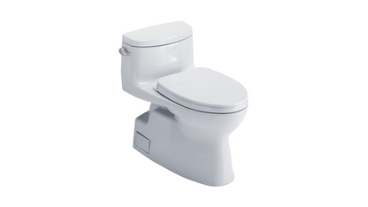 Toto Carolina II One-piece Toilet, Elongated Bowl - 1.28 GPF - Washlet+ Connection Skirted 25 5/8" MS644124CEFG - Renoz