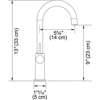 Franke Ambient 13" High-Arc Bar Faucet- Chrome - Renoz