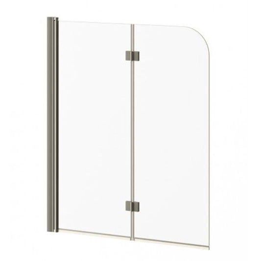 Kalia Spec Flip 46" x 56" Bathtub Pivot Doors- Brushed Nickel