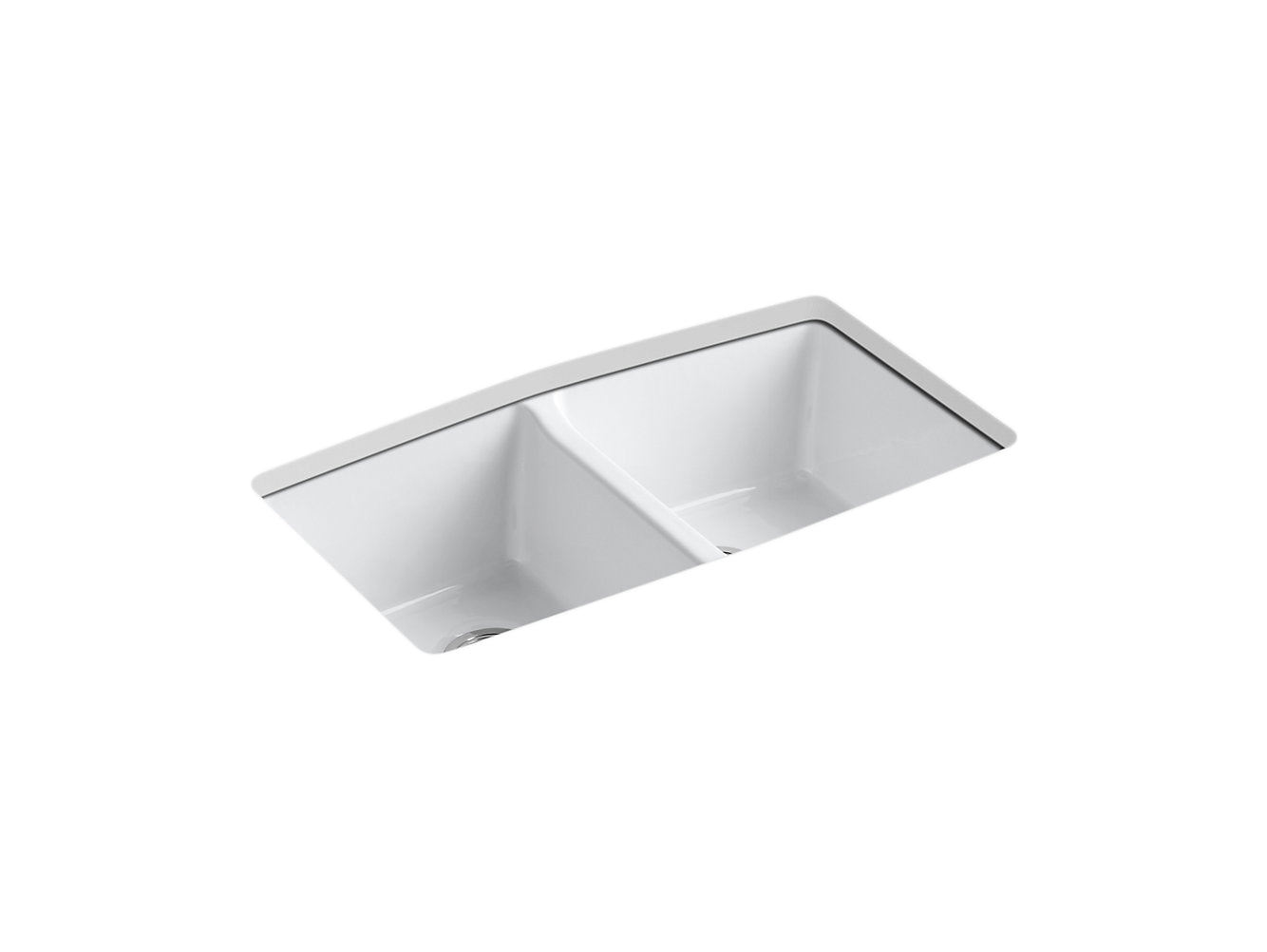 Kohler Brookfield 33" X 22" X 9-5/8" Undermount Double Equal Kitchen Sink