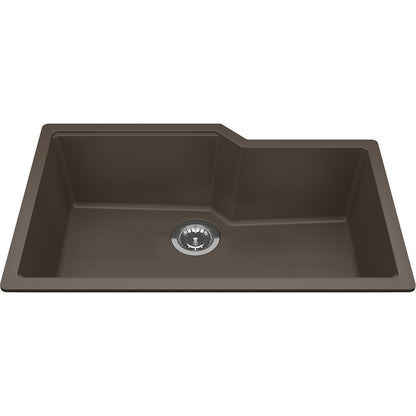 Kindred Granite 30.68" x 19.68" Undermount Single Bowl Kitchen Sink Granite Storm - Renoz