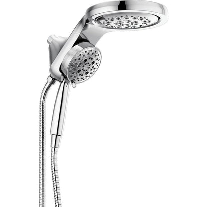 Delta Pommeau de douche 2-en-1 HydroRain H2Okinétique à 5 réglages - Chrome Lumicoat