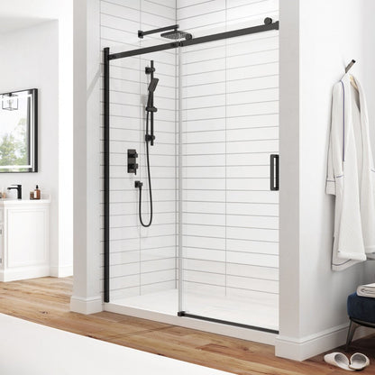 Porte de douche coulissante Kalia SPEC Koncept-II 60" x 77" avec verre transparent - noir mat