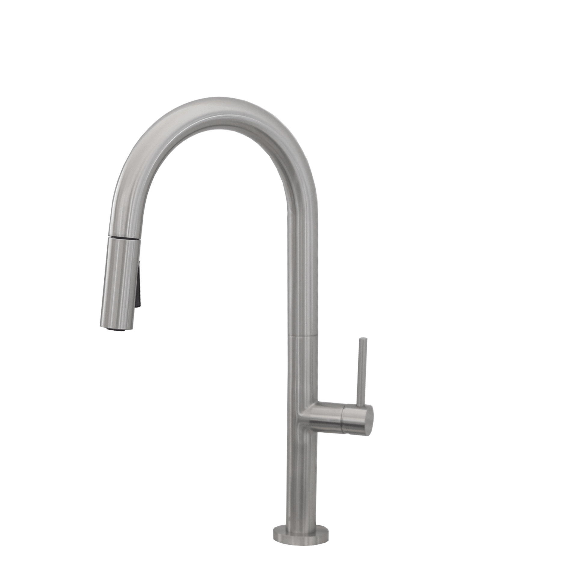 Stylish Catania 17.25" Kitchen Faucet Single Handle Pull Down Dual Mode Lead Free Brushed Nickel Finish K-141B - Renoz