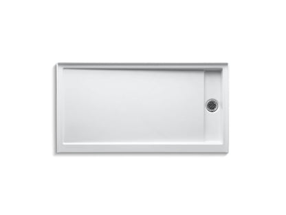 Kohler Groove Base de douche à seuil unique, 60 po x 32 po, drain à droite, blanc