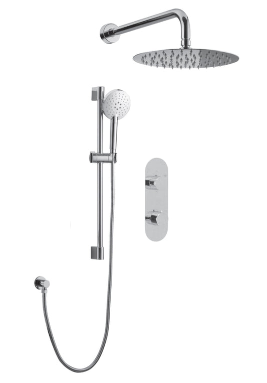 Streamline Cavalli CAVKIT1 Kit de douche thermostatique avec pomme de douche ronde de 10"