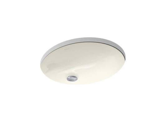 Kohler Caxton Oval 15" X 12" Undermount Bathroom Sink - Biscuit