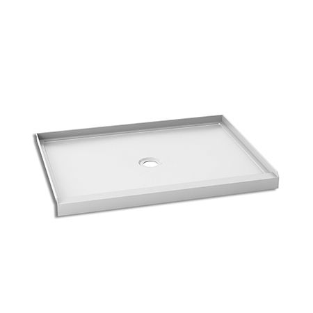 Base de douche rectangulaire en acrylique Kalia SPEC Koncept 48" x 36" avec drain centré