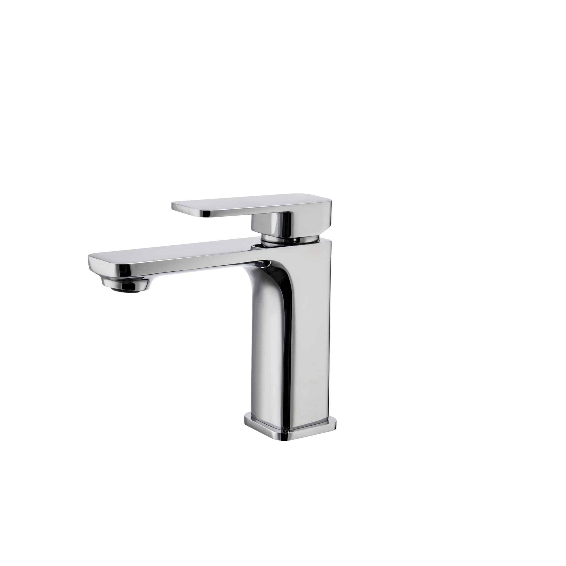 Stylish Vita Single Handle 6" Bathroom Faucet for Single Hole Brass Basin Mixer Tap, Polished Chrome Finish B-102C - Renoz