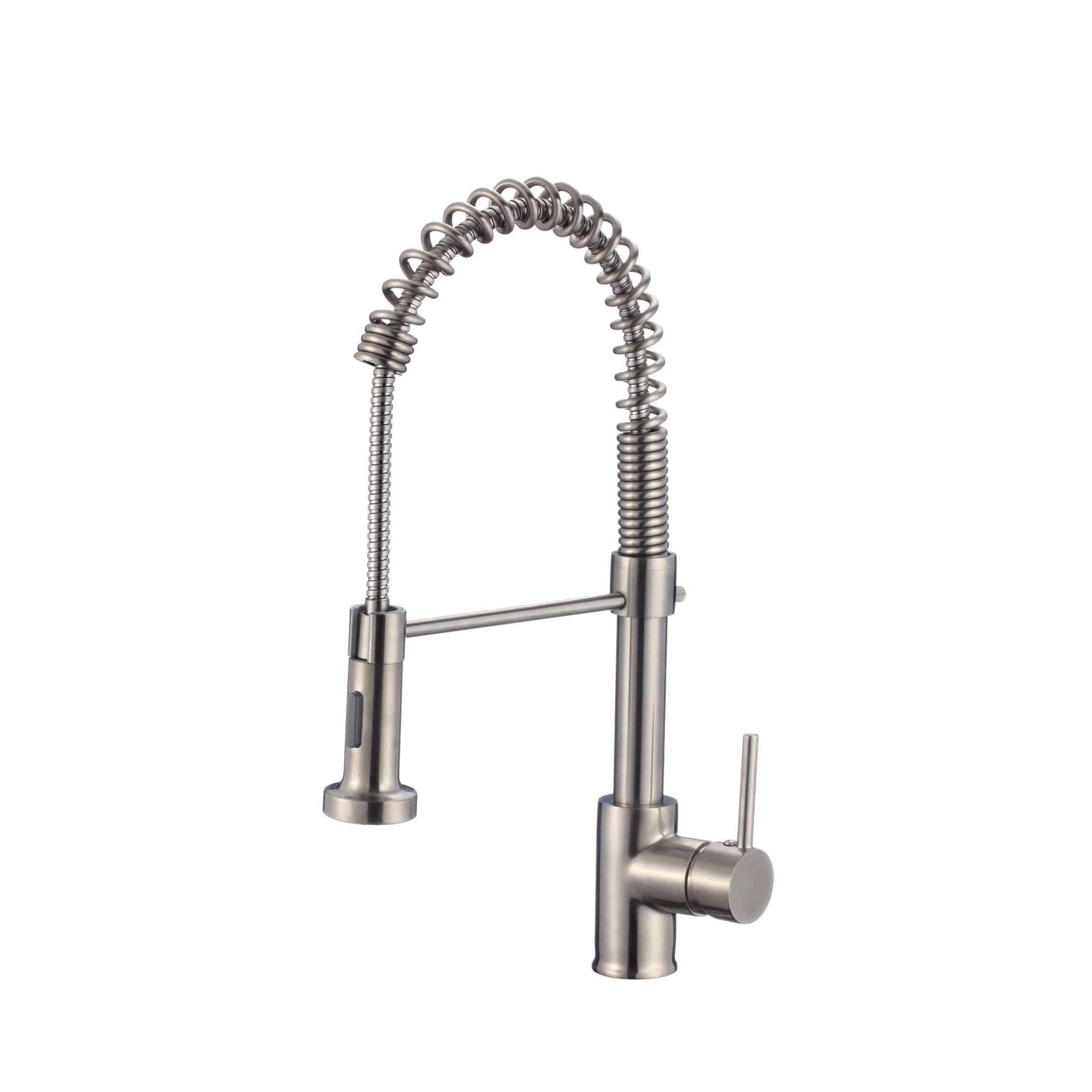 Stylish Milano 17.5" Kitchen Faucet Single Handle Pull Down Dual Mode Lead Free Brushed Nickel Finish K-107B - Renoz