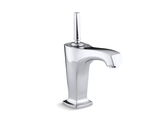 Robinet de lavabo de salle de bain monotrou Kohler Margaux avec bec de 5 3/8 po et poignée à levier - Chrome poli