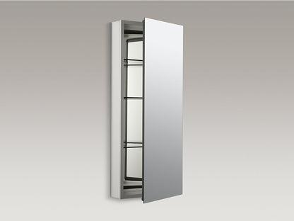 Kohler Catalan 15" W X 36-1/8" H Aluminum Single Door Medicine Cabinet With 107 Degree Hinge