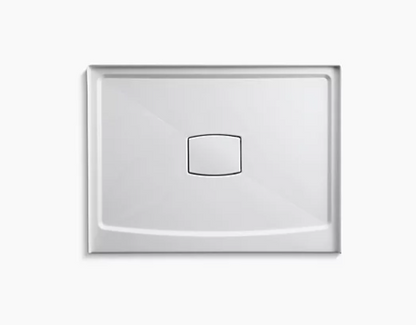 Base de douche Kohler Archer 48" X 36" à seuil unique et drain central avec couvercle amovible - Blanc