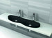 PierDeco Design PlavisDesign Lavabo à encastrer noir mat sans trop-plein -C53327M- SPOOL 120 OPACO