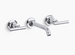 Kohler Purist Widespread Wall-Mount Bathroom Sink Faucet Trim With 6-1/4