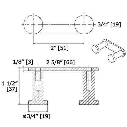 Laloo Double Hook Strip 2605-2