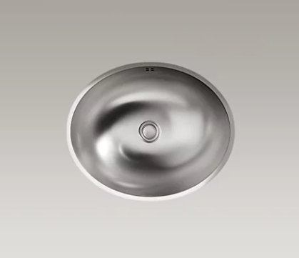 Kohler Bachata Drop-In Undermount Bathroom Sink With Luster Finish And Overflow