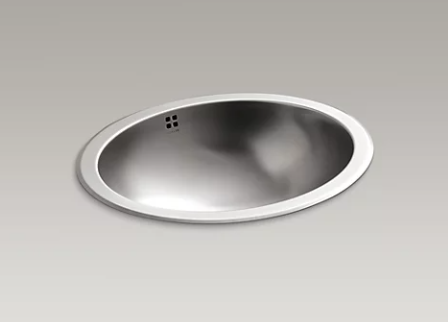 Kohler Bachata Drop-In Undermount Bathroom Sink With Luster Finish And Overflow