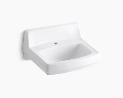 Kohler Greenwich 20-3/4" X 18-1/4" Wall-Mount/Concealed Arm Carrier Bathroom Sink With Single Faucet Hole And No Overflow