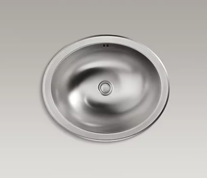 Kohler Bachata Drop-In Undermount Bathroom Sink With Luster Finish And Overflow